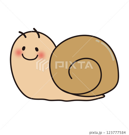 ほっぺの赤いかたつむり 123777584