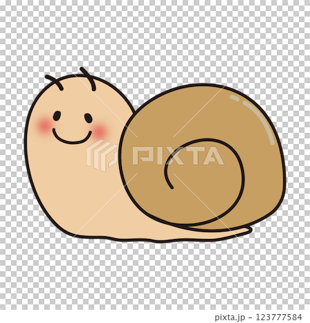 ほっぺの赤いかたつむり 123777584