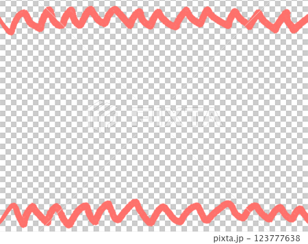 Hand drawn rough zigzag line frame 123777638