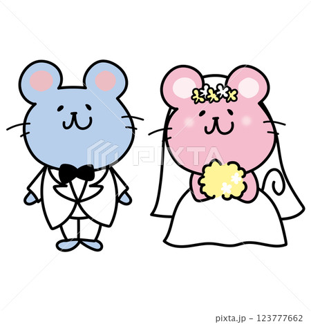ねずみのウェディングドレスの結婚式2 ねずみのウェディングドレスの結婚式2 123777662