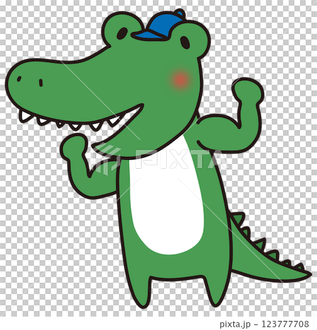 筋肉もりもりのお兄さんワニ 123777708