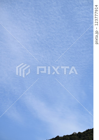 早春の青空と雲 123777914