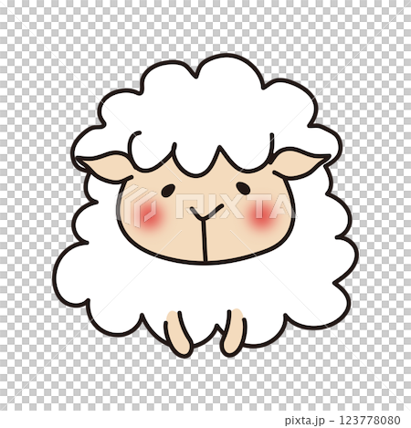 Apologizing Red-cheeked Sheep 123778080