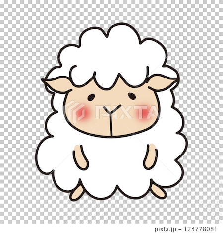 雙足紅頰羊 123778081