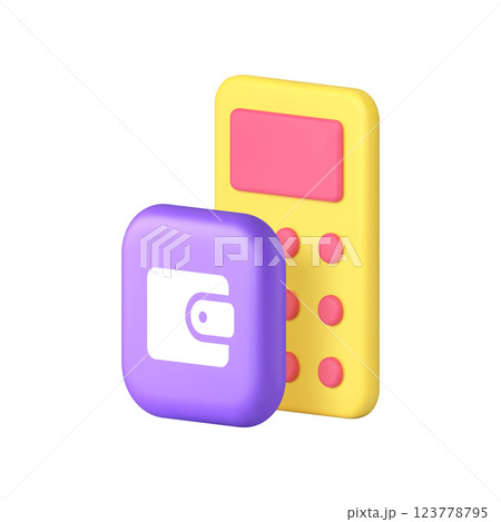 Budget balance finance money accounting calculation 3d icon realistic vector illustration 123778795