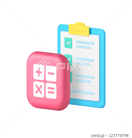 Business planning financial control and accounting 3d icon realistic vector illustration Business planning financial control and accounting 3d icon realistic vector illustration 123778796
