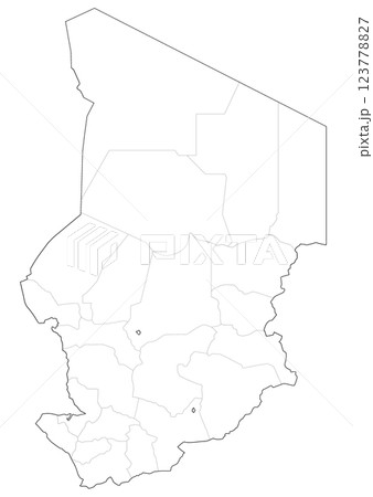 白地図 チャド 白地図 チャド 123778827