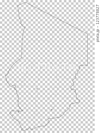 白地図 チャド 白地図 チャド 123778827