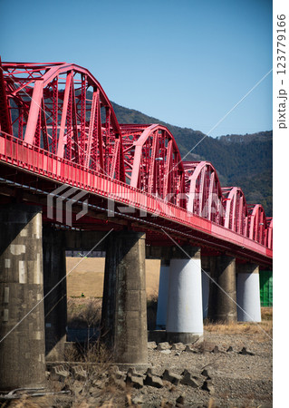 四万十市のシンボル 赤橋 四万十市のシンボル 赤橋 123779166