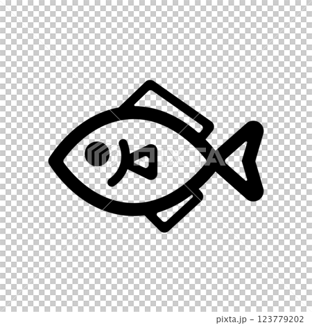 魚のアイコンイラストのイラスト素材 [123779202] - PIXTA