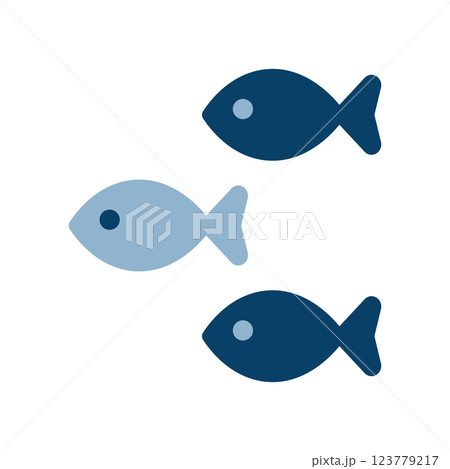 魚群のアイコンイラスト 123779217