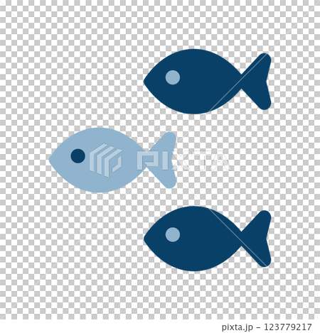 魚群圖示插圖 123779217