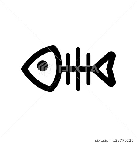 魚の骨のアイコンイラスト 魚の骨のアイコンイラスト 123779220