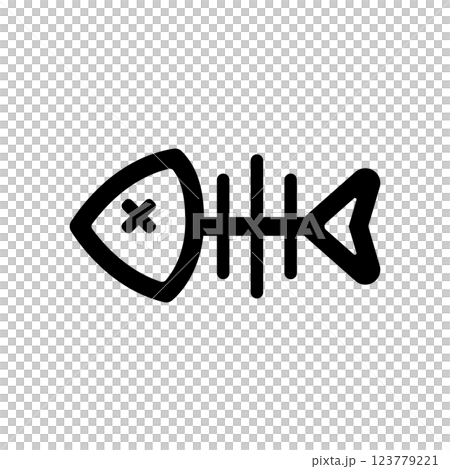 魚の骨のアイコンイラスト 123779221