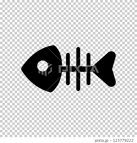 魚の骨のアイコンイラスト 123779222