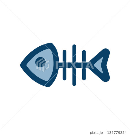 魚の骨のアイコンイラスト 123779224