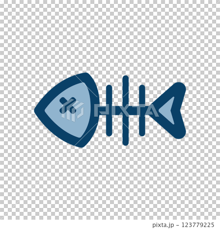 Fish bone icon illustration 123779225