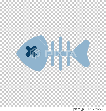 魚の骨のアイコンイラスト 123779227
