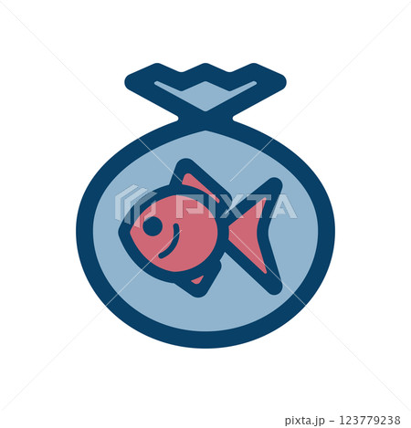 袋に入った金魚のイラスト 123779238