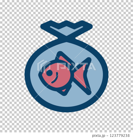 袋に入った金魚のイラスト 123779238
