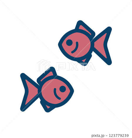 金魚のアイコンイラスト 金魚のアイコンイラスト 123779239