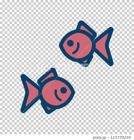金魚のアイコンイラスト 金魚のアイコンイラスト 123779239