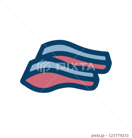 鮭の切り身のアイコンイラスト 123779253