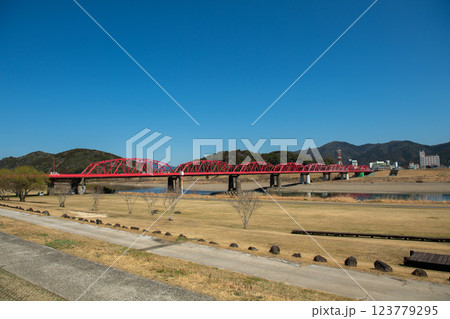 春の訪れを告げる四万十川 123779295