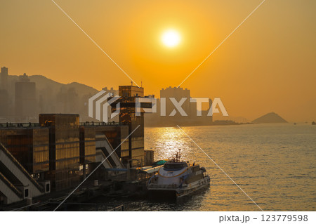 Hong Kong China Port Iconic Harbor Maritime Trade Hub Jan 19 2025 123779598
