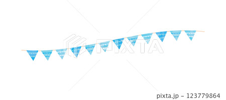 素材-青のガーランド2025-5 123779864