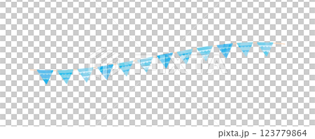 素材-青のガーランド2025-5 123779864