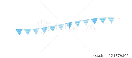 素材-青のガーランド2025-5ベク 123779865