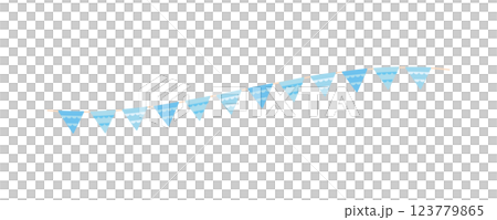 素材-青のガーランド2025-5ベク 123779865