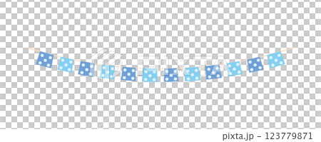 材質 - 藍色花環 2025-8 向量圖 123779871