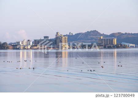 はわい温泉の夜明け（東郷池） 123780049