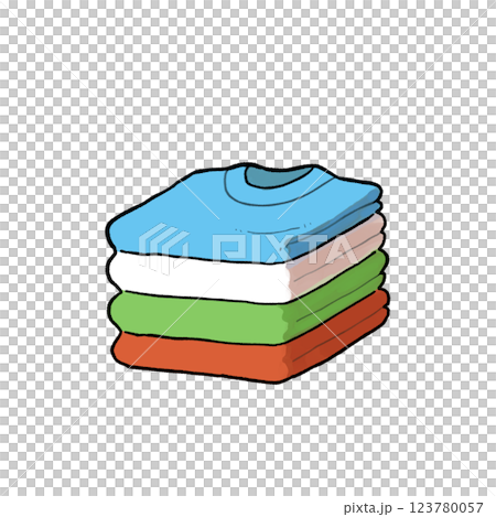 Illustration of folded laundry 123780057