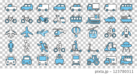 車輛圖標集 123780311