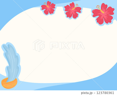 Blue background and Songkran Day illustration 123780361