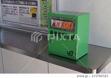 乗車券回収箱 乗車券回収箱 123780381
