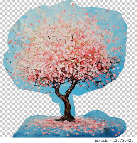 桜の木がある風景 123780423