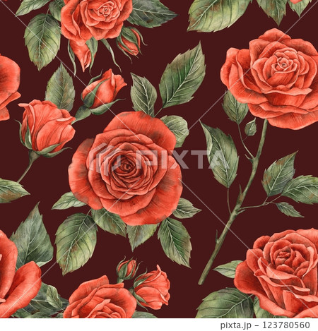 Red bright realistic roses with buds and leaves, open envelope and sealed envelope with wax seal. Watercolor hand-drawn frame, suitable for decorating holidays Valentine's Day, weddings, birthdays Red bright realistic roses with buds and leaves, open envelope and sealed envelope with wax seal. Watercolor hand-drawn frame, suitable for decorating holidays Valentine's Day, weddings, birthdays 123780560