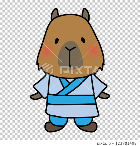 Capybara dressed as Hikoboshi 123781408