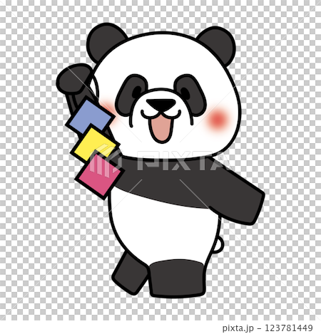 Panda decorating for Tanabata Panda decorating for Tanabata 123781449