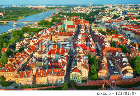 Old city in Warsaw, travel destinations European concept 123781507
