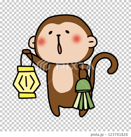Monkey decorating for Tanabata 123781828