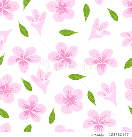 seamless pattern of plumeria flowers 123782147