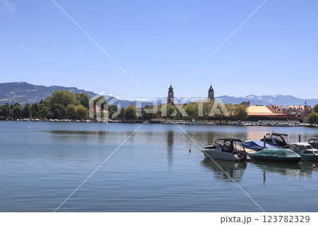 Panorama of Lake Constance, Lindau, Bavaria, Germany Panorama of Lake Constance, Lindau, Bavaria, Germany 123782329
