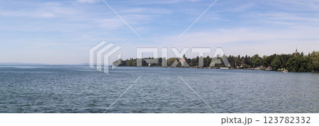 Panorama of Lake Constance, Lindau, Bavaria, Germany 123782332