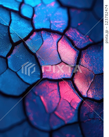 pink blue cracked dry earth. abstract textured background. vertical image 123782474
