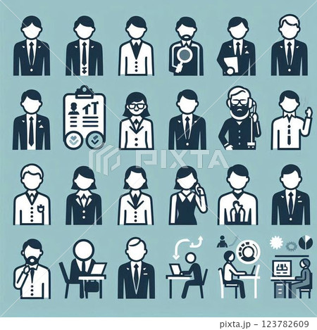 サラリーマン　中高年　ビジネスシーン 123782609